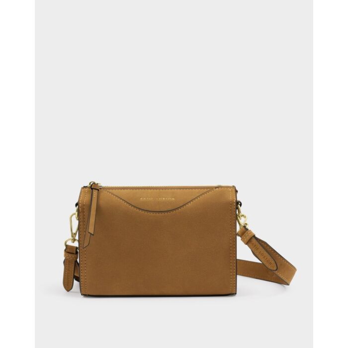 Katie Loxton Alba Suedette Crossbody Bag - Caramel